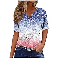 Womens Tops 2024 Eyelet Embroidery Summer Spring Fashion Clothes Y2K Going Out Casual Short Sleeve Blouse T Shirts
