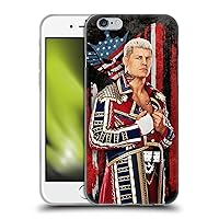Head Case Designs Officially Licensed WWE American Nightmare Flag Cody Rhodes Soft Gel Case Compatible with Apple iPhone 6 / iPhone 6s