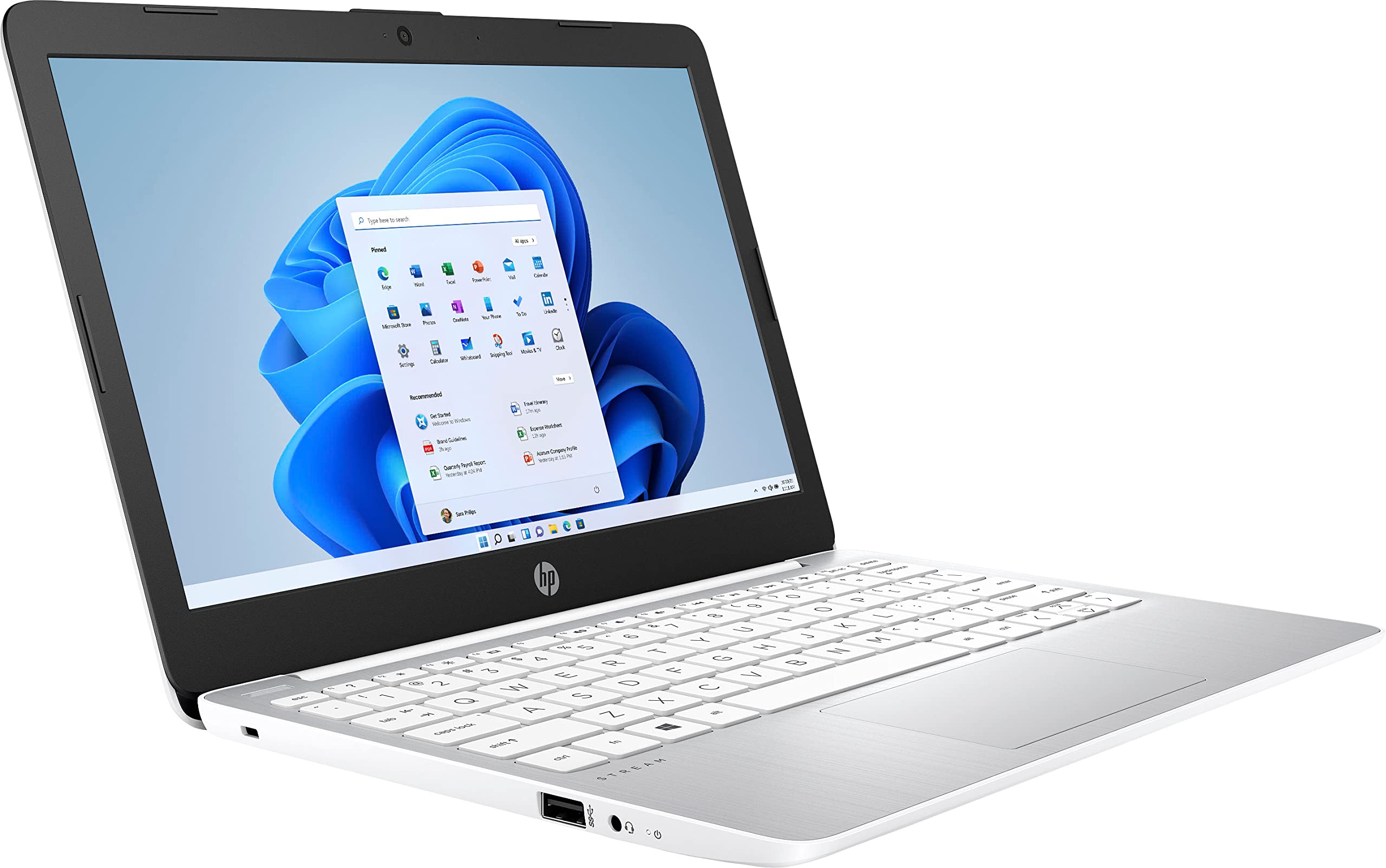 HP Stream 11 Laptop, Intel Celeron, 4 GB RAM, 64 GB Storage, 11.6” HD Anti-Glare Display, Windows 11, Long Battery Life, Thin & Portable, Includes 1-Year Microsoft 365, TiTac, White