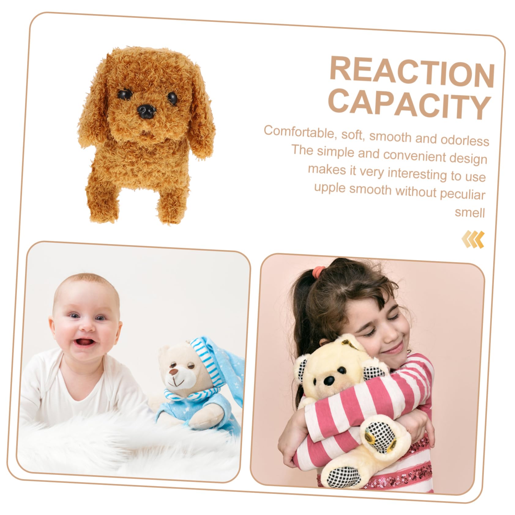 ERINGOGO 2 Pcs Simulation Electric Dog Puppy Toys for Kids Interactive Puppy Toys Stuffed Electronic Animals Rc Interactive Toy Dogs It Will Be Called Plush Toy Pp Cotton Child