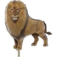 Toyland® 33 Inch Wild Lion Foil Balloon - Animal Jungle Party Decorations