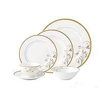 24 Piece Dinnerware Set-Bone China, Service for 4 by Lorren Home Trends