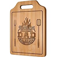 Dad Gifts from Daughter Son - Engraved Bamboo Cutting Board - Birthday Gifts for Dad, Best Dad Ever Gifts, Dad Birthday Gift, Father's Day Gift