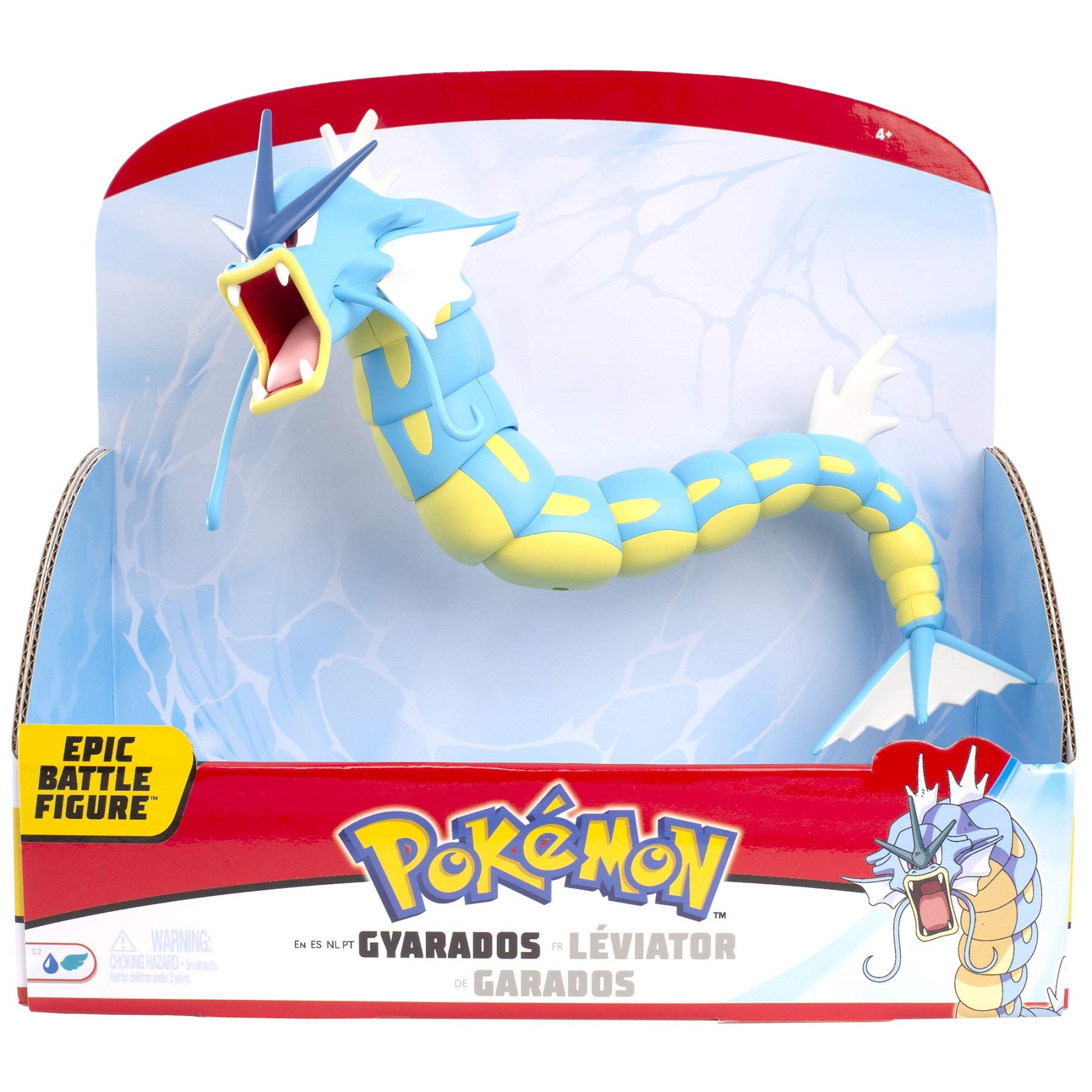 Pokemon Gyarados 12-Inch Epic Battle Figure - Authentic Details, Fully Articulated Figure - Toys Inspired by Smash-Hit Animated Series - Gotta Catch ‘Em All