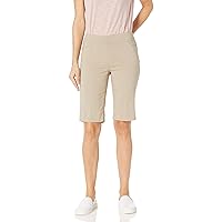 SLIM-SATION Women's Wide Band Pull-on Solid Walking Short