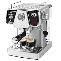 Homtone Espresso Machine 20 Bar, Stainless Steel Espresso Machine with Milk Frother for Cappuccino, Latte, Touch Screen Espresso Machine for Home, 60 Oz Water Tank, 1350W (NK-0632)