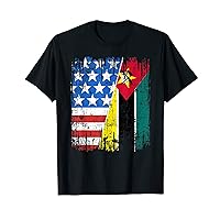 Mozambican American Flag Mozambique Usa T-Shirt