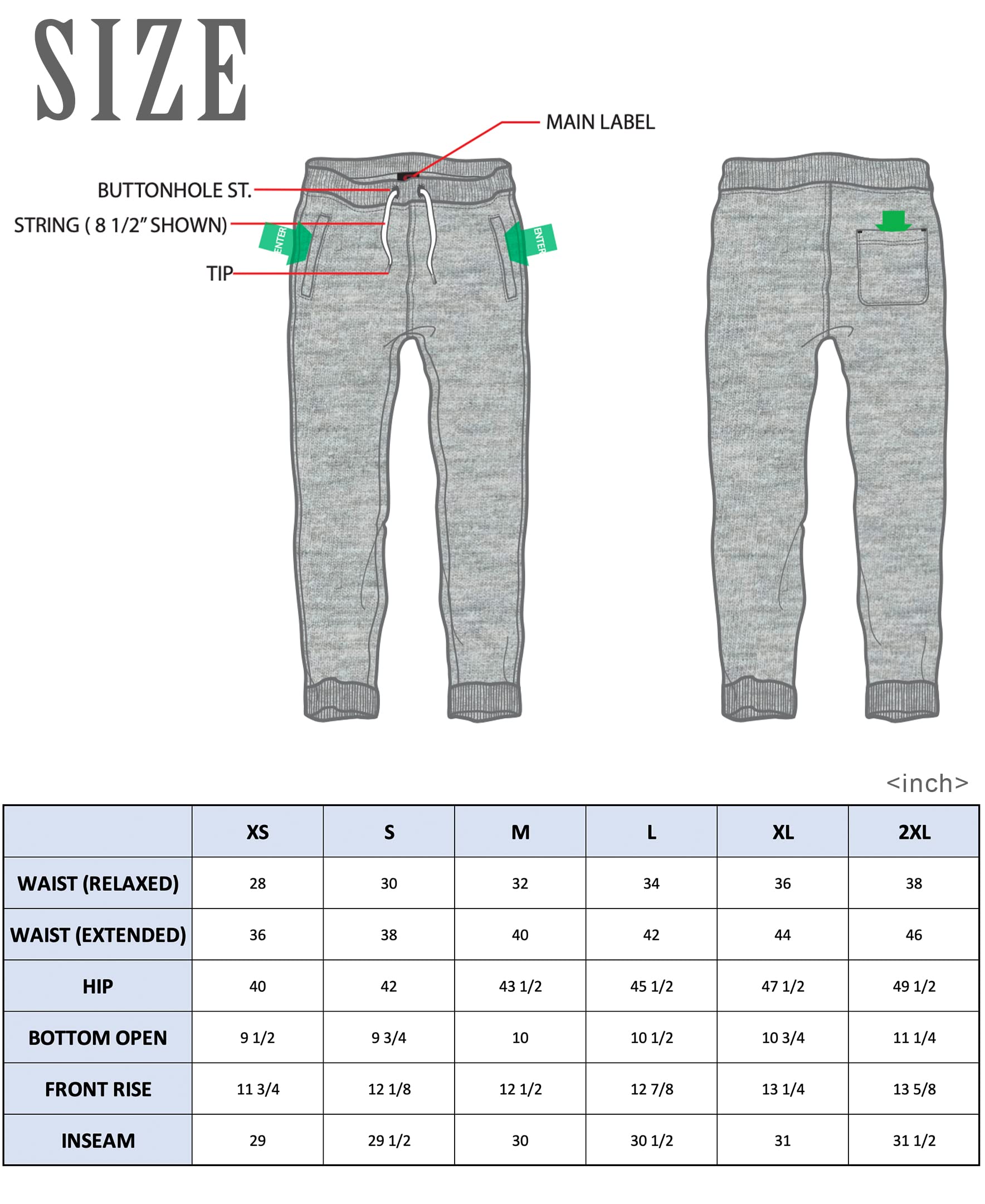 Southpole Men's Basic Active Fleece Jogger Pants-Regular and Big & Tall Sizes, BK, M