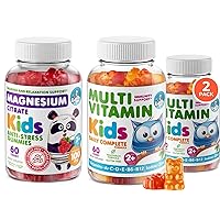 DR. MORITZ Kids Magnesium Gummies Sugar-Free and Kids Multivitamin - Calm Magnesium Supplement for Children and Multivitamins for Children