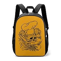 Skull Chef Original Unisex Laptop Backpack Lightweight Shoulder Bag Travel Daypack