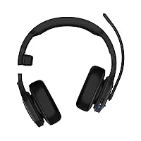 dēzl™ Headset 200, 2-in-1 Premium Trucking Headset, Active Noise Cancellation, Superior Battery Life and Memory Foam Ear Pads,Black