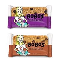 Bobo's Oat Bars, Chocolate Chip and Cinnamon Raisin Variety Pack