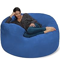 Chill Sack Bean Bag Chair: Giant 5' Memory Foam Furniture Bean Bag - Big Sofa with Soft Micro Fiber Cover - Royal Blue