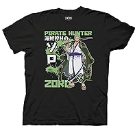 Ripple Junction One Piece Zoro Pirate Hunter Kanji Officially Licensed Adult T-Shirt