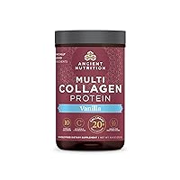 Hydrolyzed Collagen Peptides Powder with Probiotics, Vanilla Multi Collagen Protein for Women and Men with Vitamin C, 24 Servings, Supports Skin and Nails, Gut Health, 8.9oz