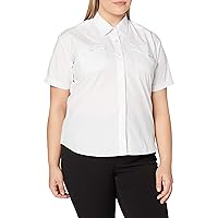 Premier Womens/Ladies Short Sleeve Pilot Blouse/Plain Work Shirt