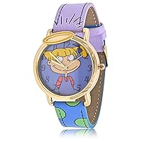 Accutime Nickelodeon Rugrats Adult Women's Analog Watch - Faux Leather Strap, Glass Dial Face, Mattle Case, Female, Analog Wrist Watch in Multi and Purple (Model: NIC5024AZ)