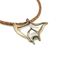 Manta Necklace for Men and Women Antiqued Bronze- Stingray Pendant Necklace, Antique Bronze Jewelry, Ocean Inspired Jewelry Gifts, Scuba Diving Gifts, Bronze Beachy Jewelry