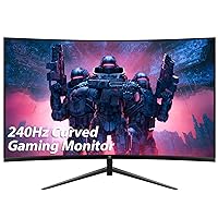 Z-Edge UG27P 27-inch Curved Gaming Monitor 16:9 1920x1080 240Hz 1ms Frameless LED Gaming Monitor, AMD Freesync Premium Display Port HDMI Built-in Speakers