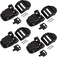 OIIKI 4 Sets Spa Hot Tub Cover Clips, Hot Tub Cover Broken Latch Repair Kit- Replacement Latches Clip Lock with Keys and Hardware Accessories for Spa Cover Straps (Black)