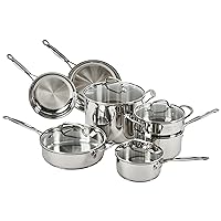 Cuisinart 11-Piece Cookware Set, Chef's Classic Stainless Steel Collection 77-11G