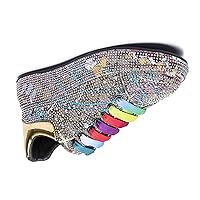 Spring Fashion Casual Glitter Sparkling Sneakers Women Encrusted Lace Up Shoes Sole Fashion Street Sneakers Shiny,Gold-36 EU