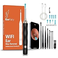 Ear Wax Removal Tool with 1080P Ear Camera,Smart Ear Cleaner Earwax Removal Kit with 8 Ear Pick, Clear Ear Scope Otoscope with 6 LED Lights,Visual Earwax Cleaning tools Kit for iPhone Android