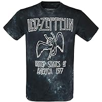 Liquid Blue Men's Led Zeppelin USA Tour '77 T-Shirt