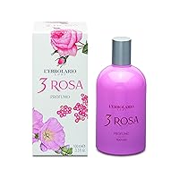 L'Erbolario 3 Rosa - Romantic And Feminine Fragrance For Every Woman - Three Admirable Fragrant Notes Of Provence Rose, Peruvian Pepper And Hollyhock - Offers A Seductive Accent - 3.3 fl. Oz EDP Spray