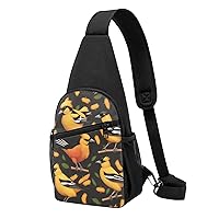 Oriole Bird Sling Bags For Man And Women Crossbody Chest Bag Shoulder Bag For Casual Sport Daypack
