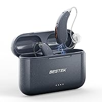 BESTEK Hearing Aids for Seniors, Behind-The-Ear Hearing Aid for Adults with Noise Cancelling, Dual Microphone, Comfortable Fit