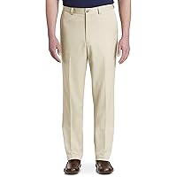 Oak Hill by DXL Big and Tall Men's Microfiber Waist-Relaxer Pants, New Khaki and Light Grey Colors, Waist Sizes 40-60
