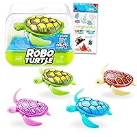 Zuru Robo Alive Turtle - Zuru Robo Alive Set Bundle Includes a Robotic Turtle and a Finding Dory Stickers | Robotic Fish Bath Toy