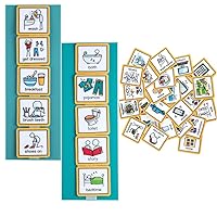 Visual Schedule For Home Super Durable Visual Wall Planner Daily Routine Chart for Kids by Create Visual Aids for autism, adhd, aspergers, send, speech and language delay