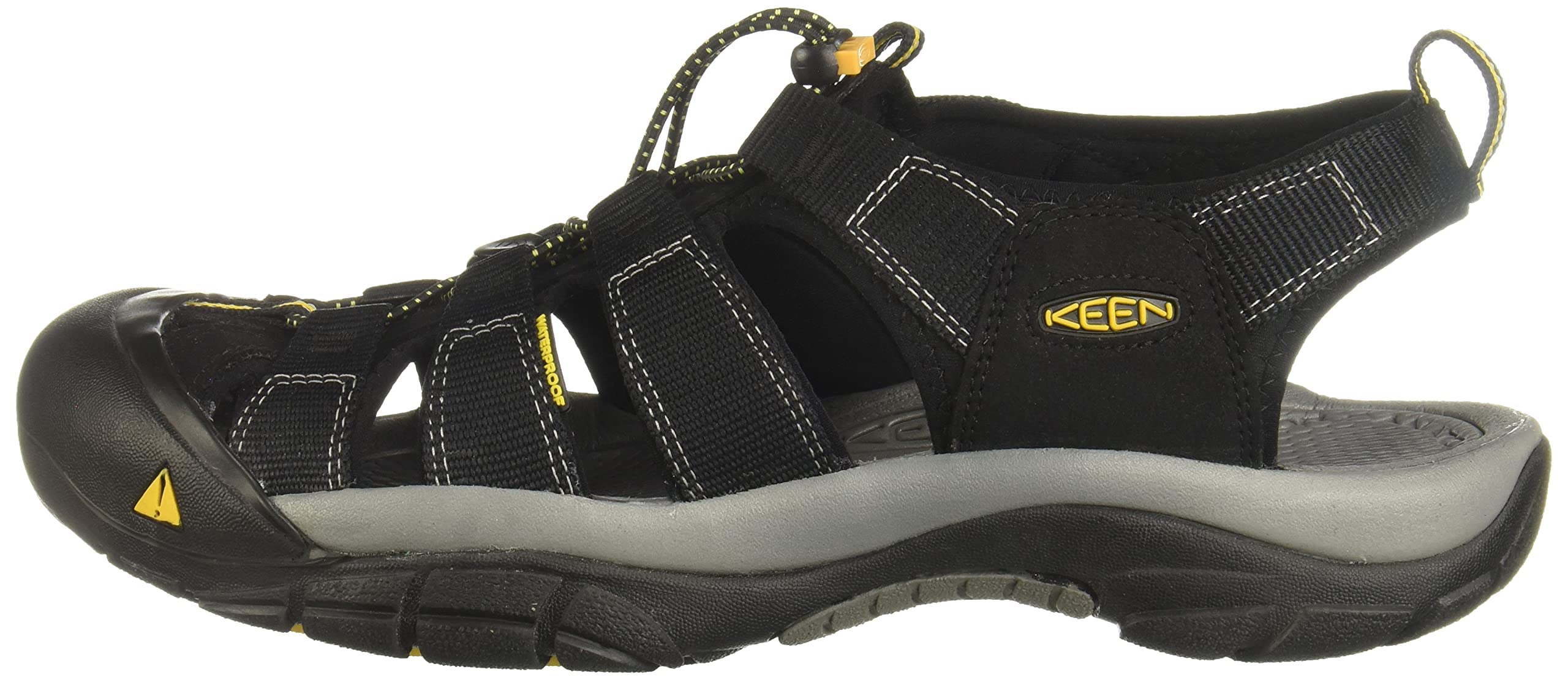 KEEN Men's Newport H2 Closed Toe Water Sandals, Black/Steel Grey, 8.5 US