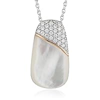 Joop Ladies 'Necklace 925 Sterling Silver Mother of Pearl Lily/White 0684 A
