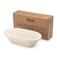 Oval Banneton Bread Proofing Basket Brotform Spruce Wood Pulp Small Oval 500g - Plane Non-Stick Batard Dough Proving Bowl Boule Container Bread Making Sourdough Artisan Loaves, Made in Germany.