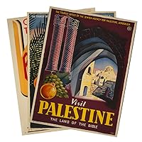 Set of Three (3) Palestine Jerusalem Travel Print Posters circa 1947 | (1) The Land of the Bible (2) Come to Palestine (3) See Ancient Beauty Revived - each measures 18 x 24 inches (458 x 610 mm)