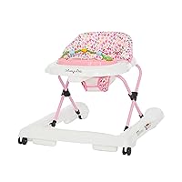 2-in-1 Ava Baby Walker, Easy Convertible Baby Walker, Walk Behind, Height Adjustable Seat, Added Back Support, Detachable Slate, Spring Pink