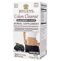 Hyleys Colon Cleanse Tea Blackberry Flavor - 25 Tea Bags (1 Pack)