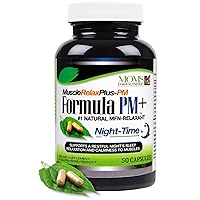 All Natural Muscle Relax Formula PM Plus - Over 1,150 Milligram Support - Night-Time Relaxer - Maximum Strength Natural Relaxant (50 Count)