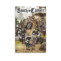 Anime Posters Black Clover Art Posters Cool Posters Wall Pictures for Bedroom Poster Decorative Painting Canvas Wall Art Living Room Posters Bedroom Painting 24x36inch(60x90cm)
