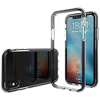 Luvvitt Prooftech Cover with Extremely Shockproof TPE Shock Absorption Bumper Case Designed for iPhone Xs/X (2017-2018) - Clear/Black