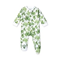 Baby Girls' Sleep and Play Pajamas, 100% Organic Cotton One-Piece Romper Jumpsuit Zip Front Pjs