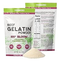 Yerbero - Premium Unflavored 300° Bloom Beef Gelatin Powder 4oz (114g) | Thickening Agent | Grenetina en Polvo Sin Sabor | Swiftly Solidifies, Stabilizes, and Enhances for Culinary & Baking Endeavors.