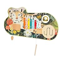 Manhattan Toy Tiger Tunes Wooden Toddler and Preschool Musical Toy Instrument with Optional Wall Mounting