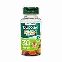 Dulcolax Chewy Fruit Bites, Saline Laxative, Assorted Fruit (30ct) Cramp-Free Constipation Relief