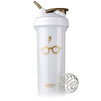 Harry Potter Shaker Bottle Pro Series Perfect for Protein Shakes and Pre Workout, 28-Ounce, Bolt & Glasses