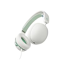 Skullcandy Grom Over-Ear Wired Headphones for Kids, Volume-Limiting, Share Audio Port, Microphone, Work with Bluetooth Devices and Computers - Bone Seafoam