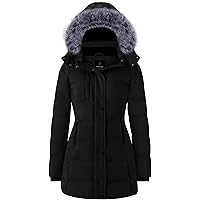wantdo Women's Recycled Puffer Jackets Warm Winter Coats Long Winter Jacket Puffy Coat